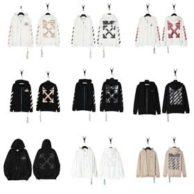 off white Printed Arrow Hooded Sweatshirt-2225  