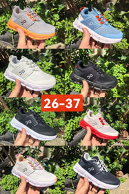 On Cloudswift anti-slip wear-resistant low-top children's running shoes-4091  